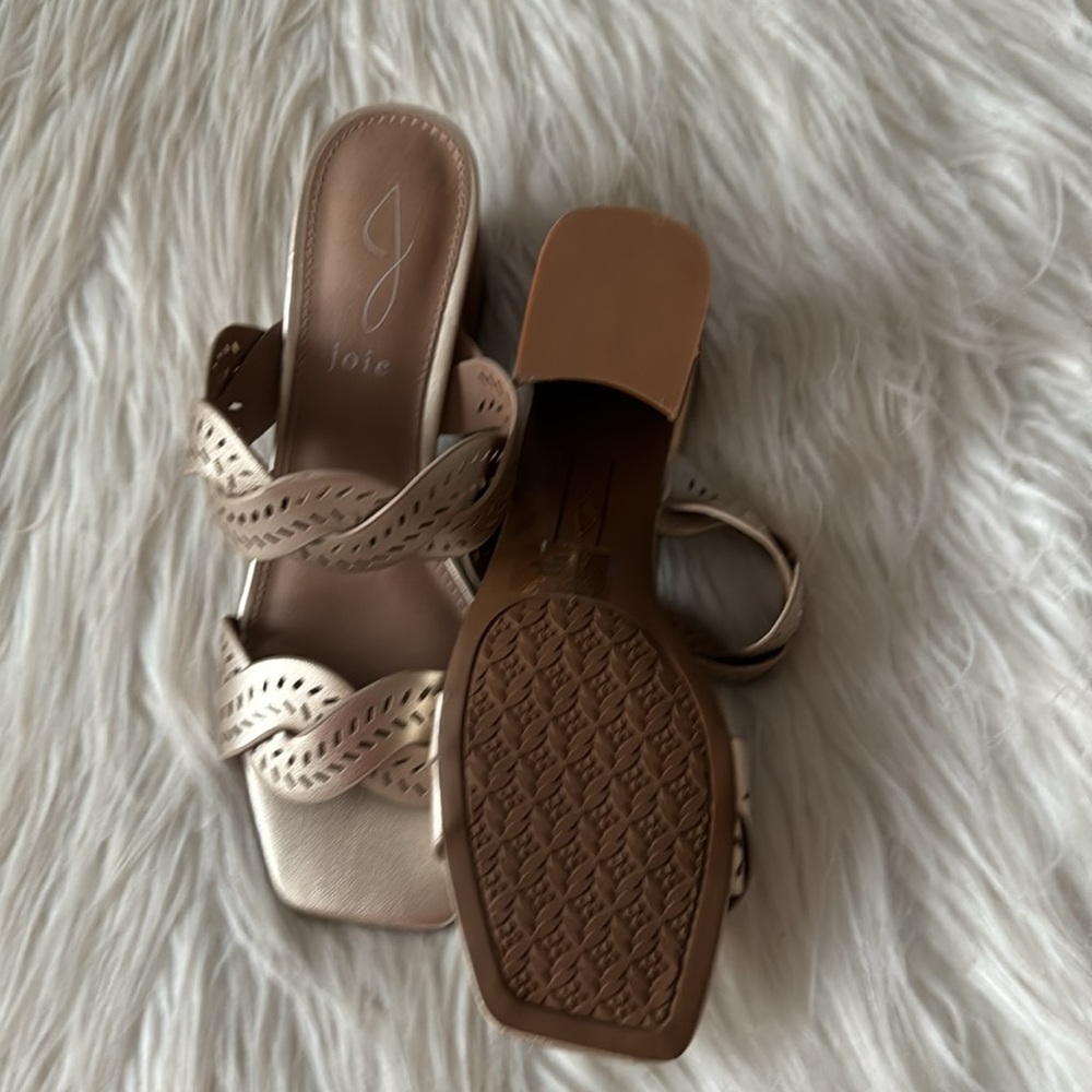 Joie Society gold slide heel sandal size 7 - Picture 4 of 4
